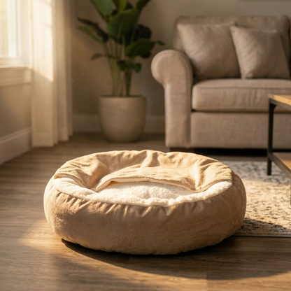 Orthopedic Dog Bed with Hooded Blanket